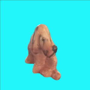 Charming Brown Ceramic Dog Figurine